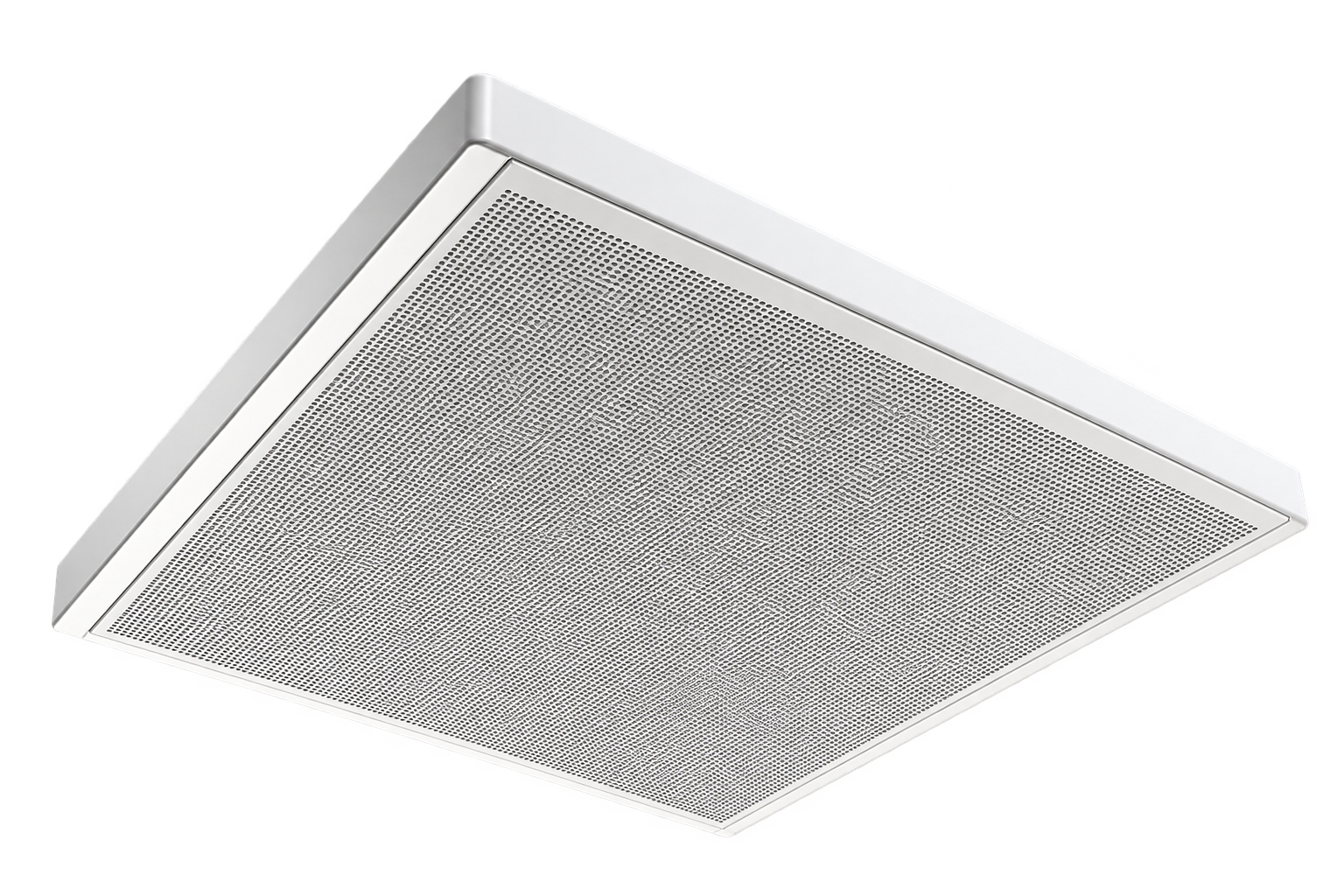 Microphone de plafond blanc à grille fine